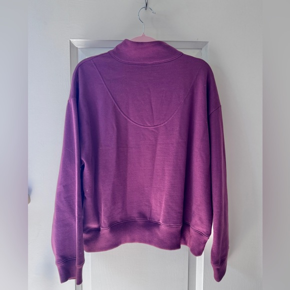 A New Day XL Half-Zip Pullover Sweatshirt Purple Long Sleeve Cozy Casual Top - Picture 3 of 4